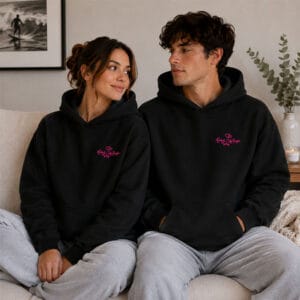 Black & Pink Unisex Hoodie